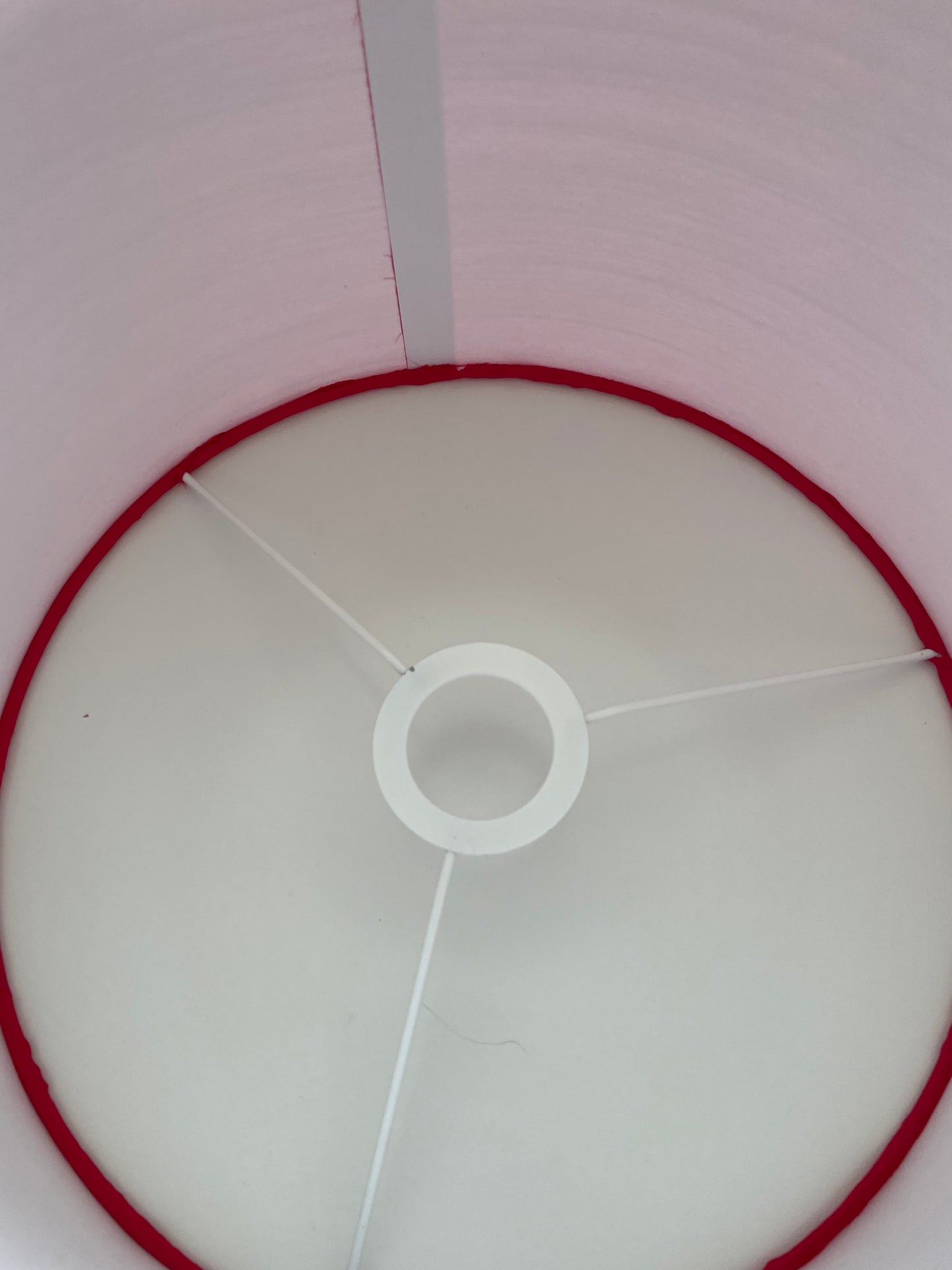 12 Inch Drum Lampshade. Indian Hand Handwoven Raw Silk. Rani Pink.