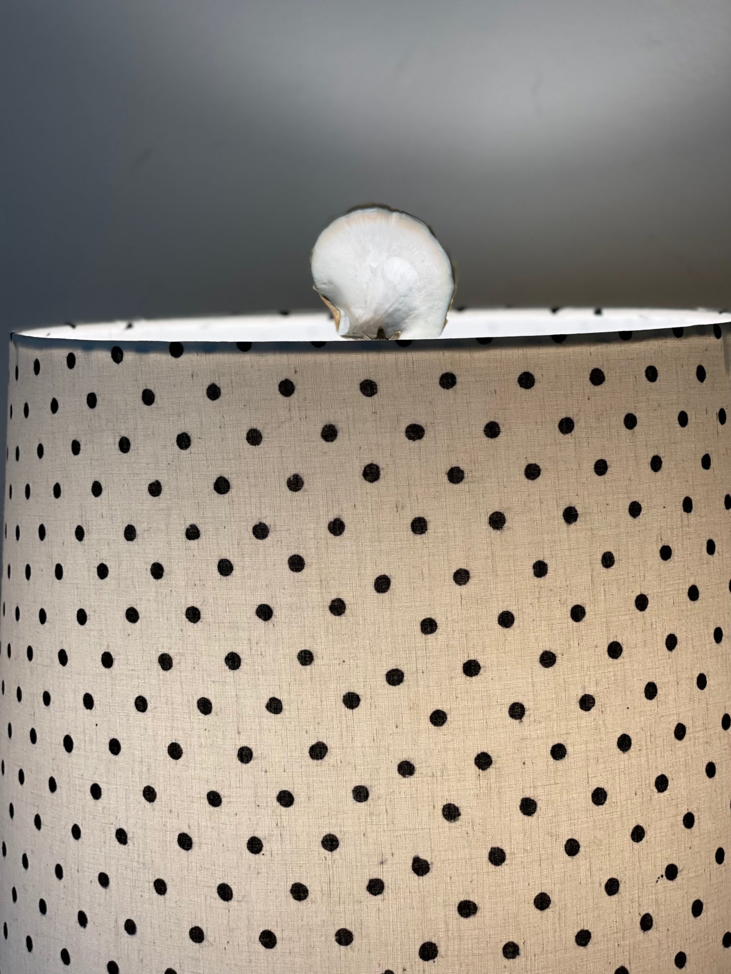Raw Mother of Pearl Seashell Finial. Pearly White and Oyster Shell. ~ 3.5 inches.