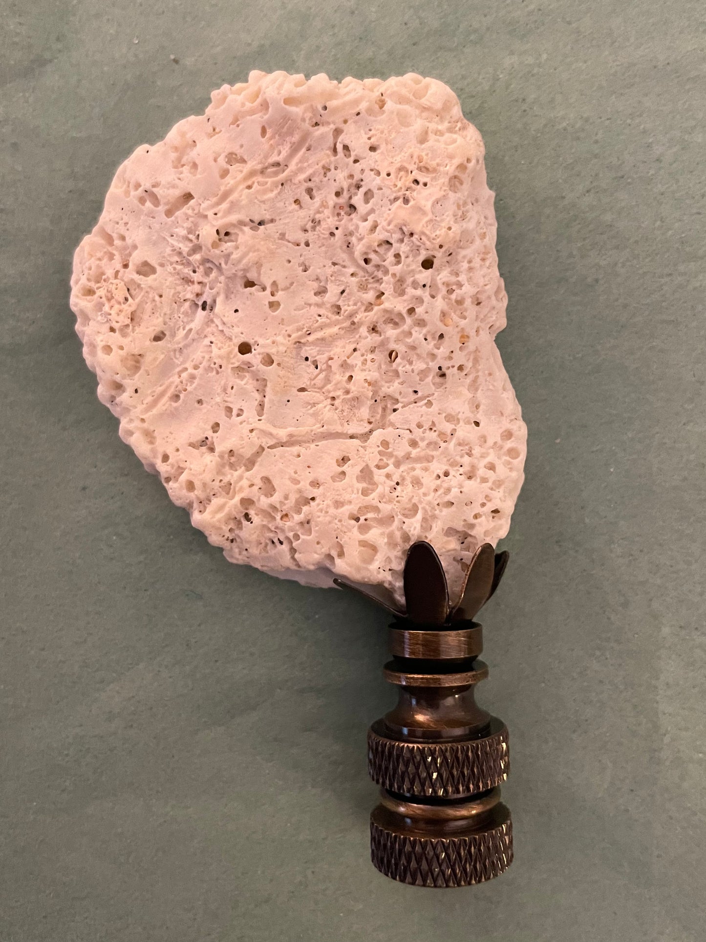 Fossil Coral Finial. Unique and rare!