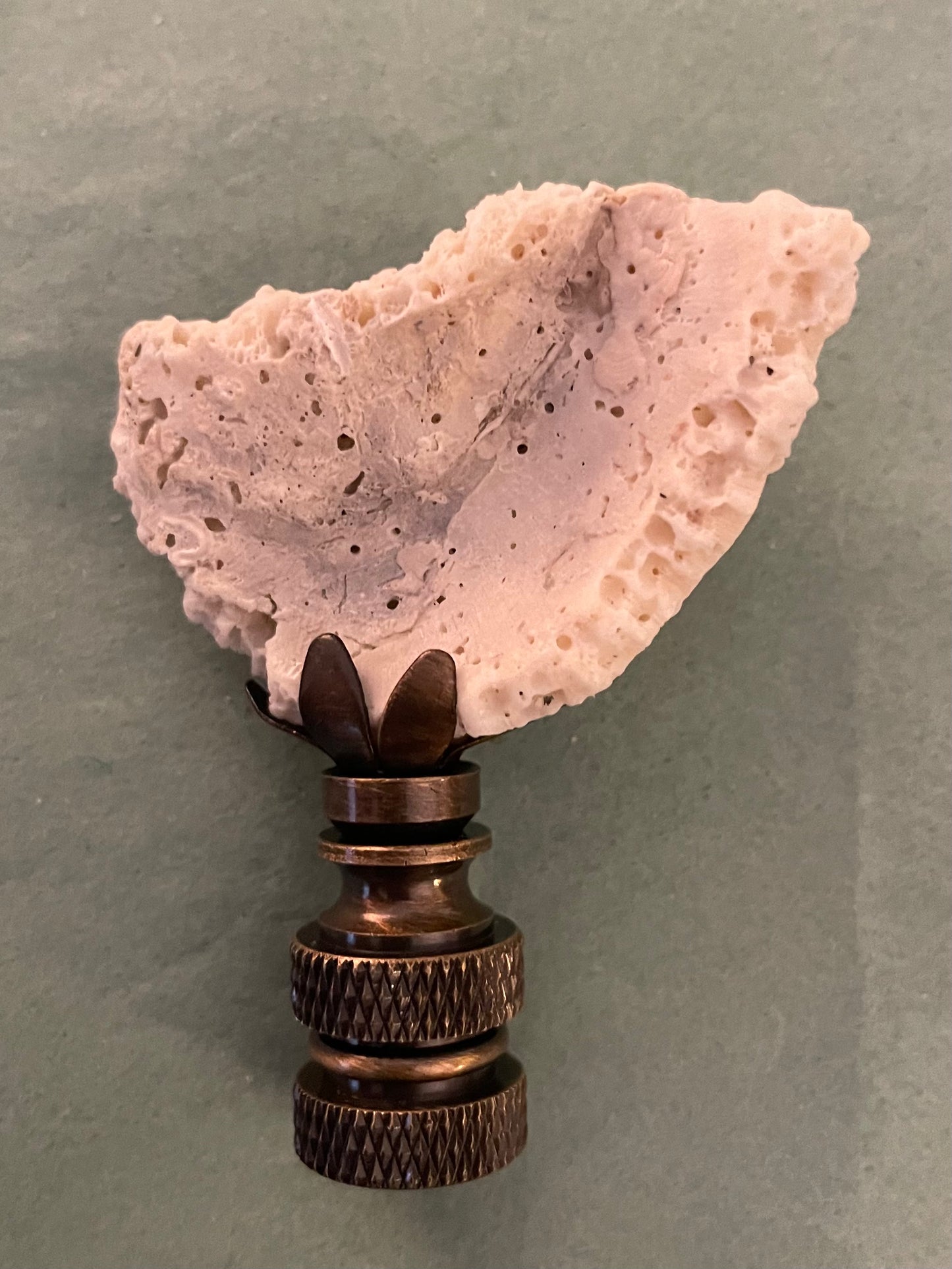 Fossil Coral Finial. Unique and rare!