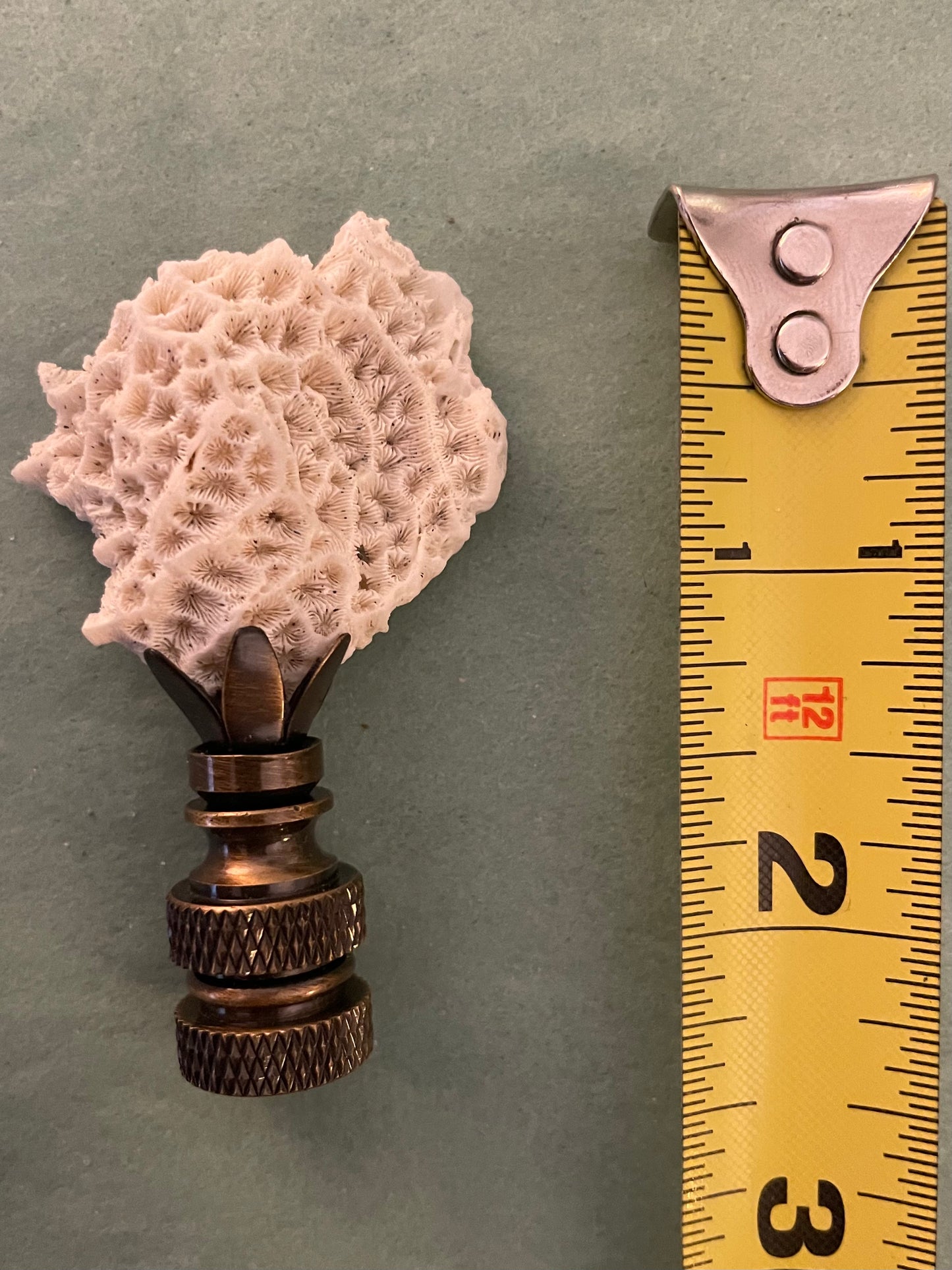 Fossil Coral Finial. Unique and rare!