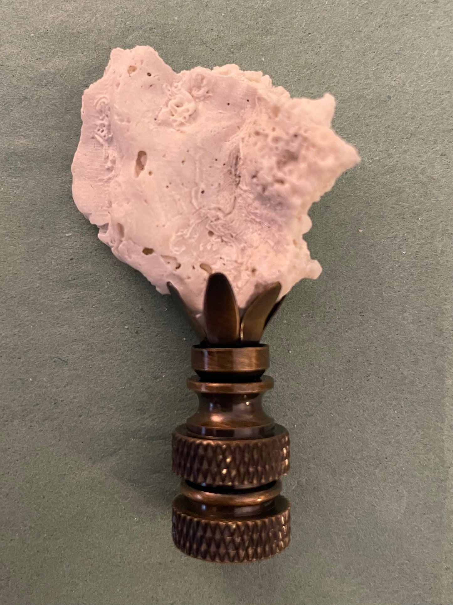 Fossil Coral Finial. Unique and rare!