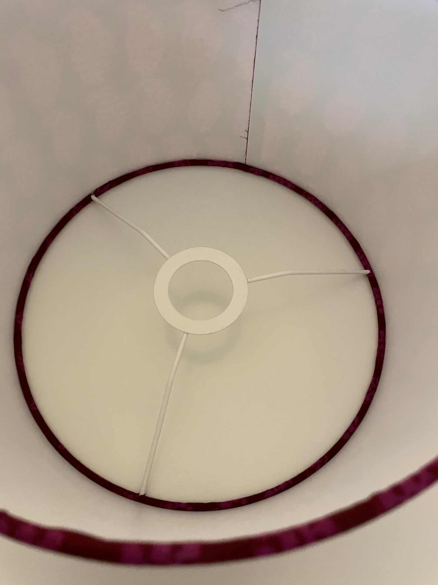 10 inch Drum Lampshade. Bagh Indian Hand Block. Plum and Deep Rose Paisley.