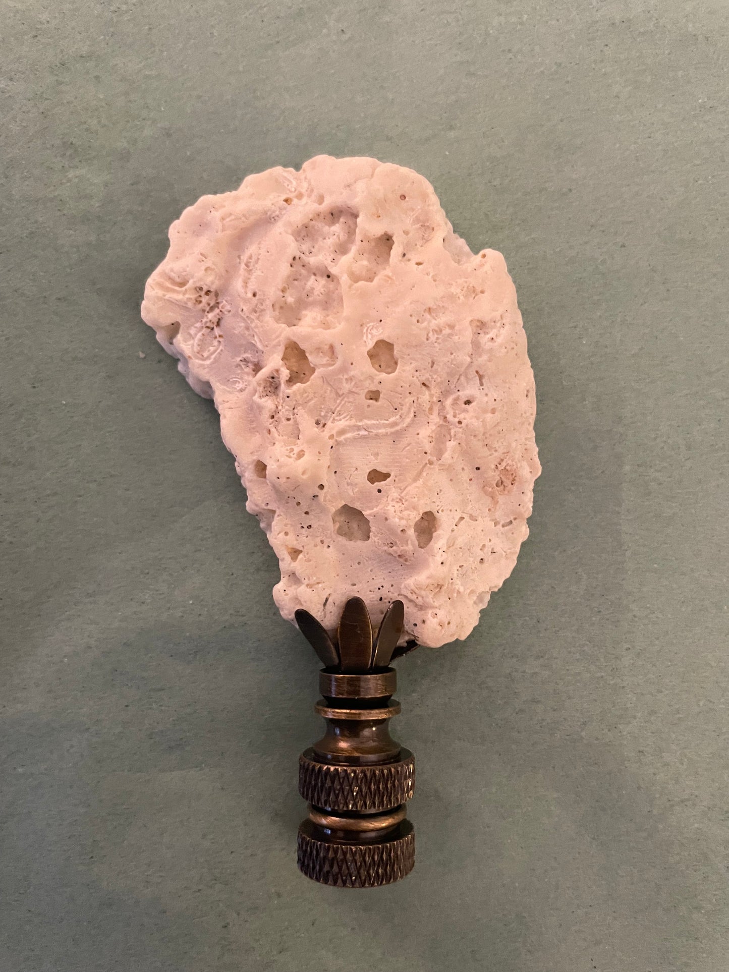 Fossil Coral Finial. Unique and rare!
